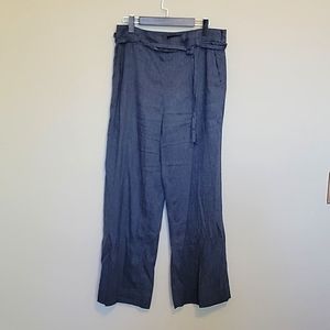 Ann Taylor Blue Linen Pants size 8